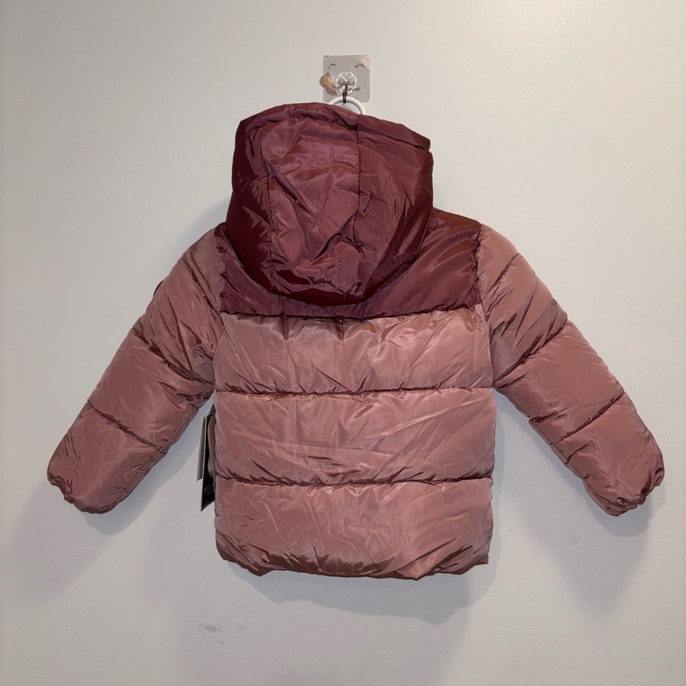 NWT Reebok Kids Dusty Rose Pink Puffer Jacket 5T - Picture 3 of 5